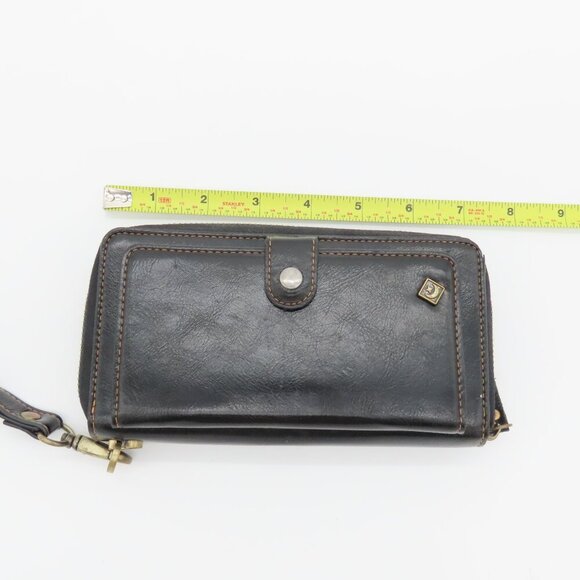 Pola Women's Black Multifunction Leather Wrislet Wallet Cell Case area for Phone - Picture 8 of 8